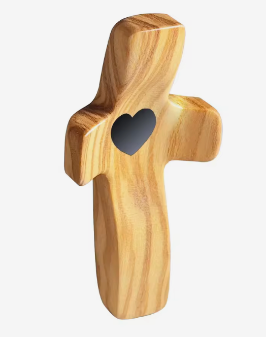 Christian Heart Wood Pocket Prayer